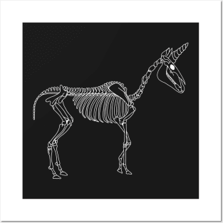 Spooky Unicorn (White) Posters and Art